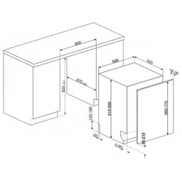 Посудомоечная машина SMEG STL5352C, 60 см, черная, 13 программ, 3 корзины, 45 дБ, SKU 34177.