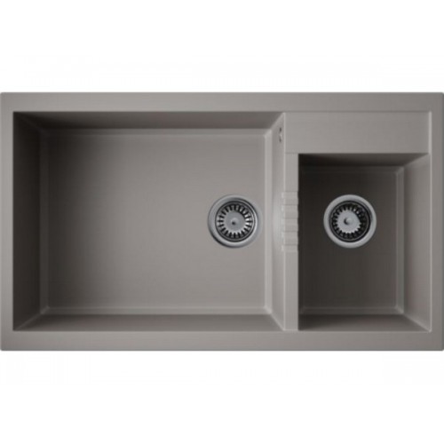 Мойка Omoikiri Tedori 86-2-LB-GR из тетогранита в цвете Ленинградский серый - 4993573