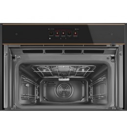 Духовой шкаф SMEG SO4606WAPNR 29677, 40л, чёрное стекло, 26 функций, 900Вт СВЧ