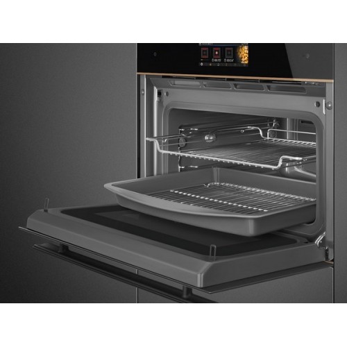 Духовой шкаф SMEG SO4606WAPNR компактный с паром и СВЧ - идеальное решение для вашей кухни