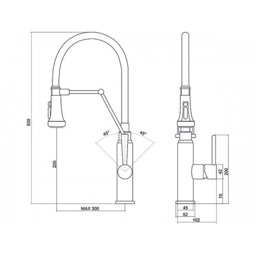 Смеситель Emar ЕСВ 7012 Black