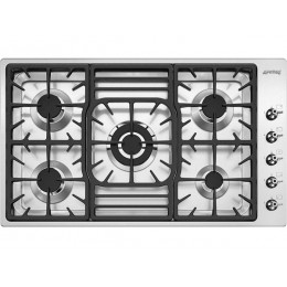 Варочная панель SMEG PGF95-4 газовая 86 см, нерж. сталь, 5 конфорок, SKU 28078