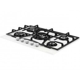 Газовая варочная панель Kuppersberg FG 73 W, 71 см, белая, стекло, 5 конфорок, WOK, 22980