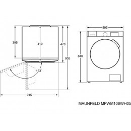 Стиральная машина MAUNFELD MFWM106WH05, 6 кг, 1000 об/мин, белая, A++