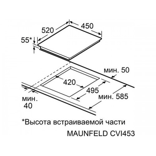 Варочная панель MAUNFELD CVI453STBK - Индукционная панель с современным дизайном и высокой эффективностью