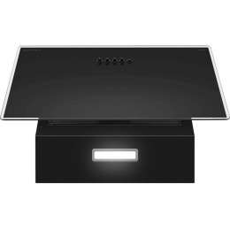 Вытяжка MEFERI AIRBOX60BK LIGHT, наклонная, черная, стекло, 650 м³/ч, 3 скорости, SKU 29384