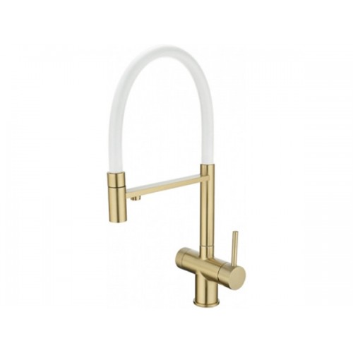 Смеситель Emar ЕС - 7024WHT Matt Gold