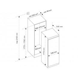Морозильная камера Bertazzoni FRZ603UBNPTC/20 встраиваемая
