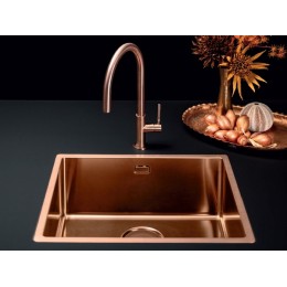 Мойка Falmec Como 50 Copper PVD, SKU 19791, нержавеющая сталь, 540х440 мм, глубина 200 мм