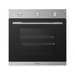 Духовой шкаф GRAUDE BE 60.0 E, 60 см, нержавеющая сталь/черный, 60 л, 250°C, A, 2.35 кВт, SKU 17197