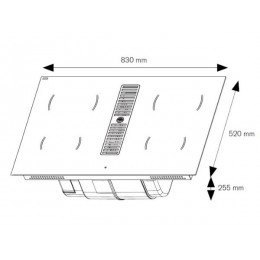 Варочная панель Bertazzoni P804ICH30NP индукционная с вытяжкой