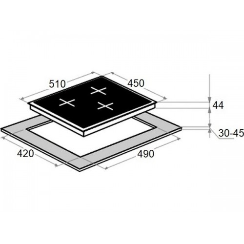 Варочная панель MAUNFELD EVCE453SDPBK - Электрическая плита с сенсорным управлением и стеклокерамической поверхностью