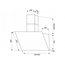 Вытяжка EXITEQ EX-1156 7510, наклонная 60 см, белая, 1000 м3/ч, 42-49 дБ