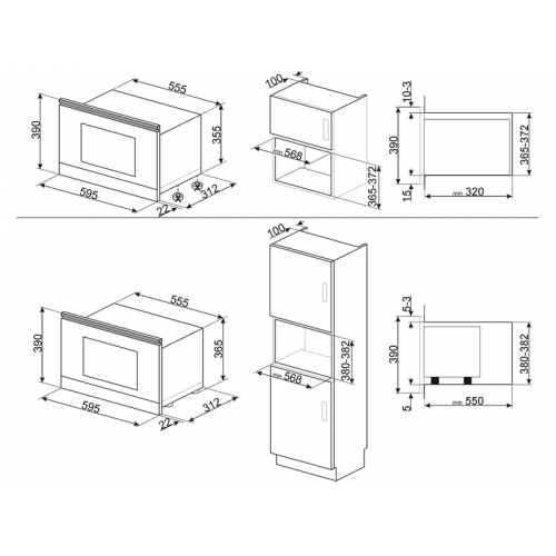 СВЧ-печь SMEG MP322X1 встраиваемая - Эффективное решение для вашей кухни