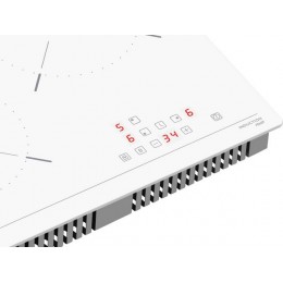 Варочная панель MEFERI MIH453WH POWER 29514, индукционная, 3 конфорки, белая, 45 см