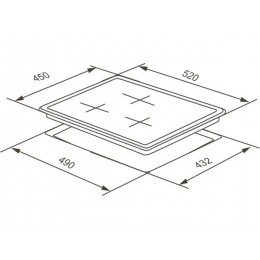 Варочная панель MEFERI MIH453WH POWER 29514, индукционная, 3 конфорки, белая, 45 см