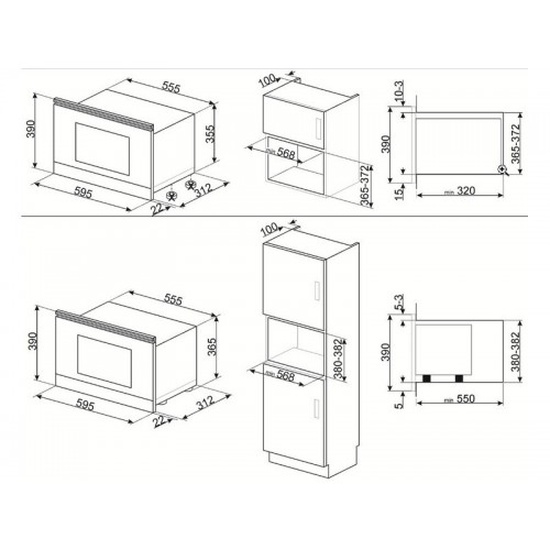 СВЧ-печь SMEG MP722PO встраиваемая - Элегантное решение для вашей кухни