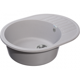 Мойка GRANFEST GF-Z58 11519, врезная, кварцевый песок, 1 чаша, серый, 620х480 мм