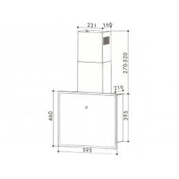 Вытяжка EXITEQ EX-1466 60 см, 800 м3/ч, чёрный-маренго, SKU 28523