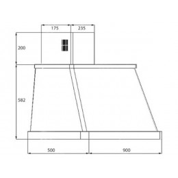 Вытяжка Kuppersberg T 969 C Bronze 24224, купольная 90 см, бежевый, 1200 м³/ч, 5 скоростей