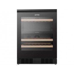 Винный шкаф Gorenje WCU68F6BG4WF 35426, встраиваемый, черный, 126 л, 2 зоны, Wi-Fi