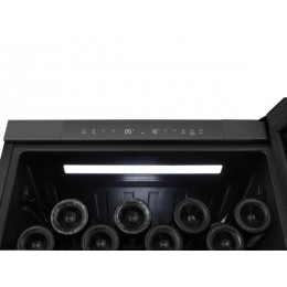 Винный шкаф Gorenje WCU68F6BG4WF 35426, встраиваемый, черный, 126 л, 2 зоны, Wi-Fi