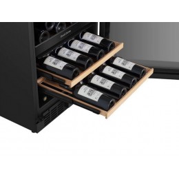 Винный шкаф Gorenje WCU68F6BG4WF 35426, встраиваемый, черный, 126 л, 2 зоны, Wi-Fi