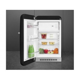 Холодильник SMEG FAB10LBL6, 54.5 см, черный глянец, 122 л, статическое охлаждение, D класс, 35 дБ, SKU 29226