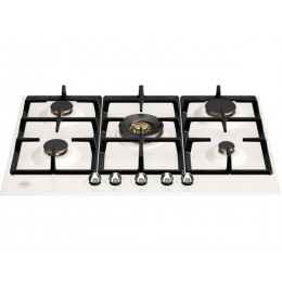 Газовая варочная панель Bertazzoni P755CHERAX 10128, 75 см, слоновая кость, 5 конфорок, нержавеющая сталь.
