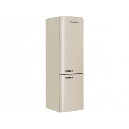 Холодильник MAUNFELD MFF186NFRBG, 250л, бежевый, A+, NoFrost, 54 см, SKU 33630