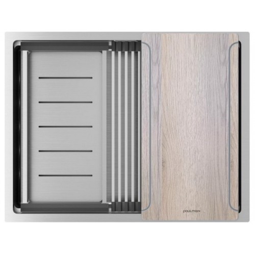 Мойка Paulmark Next-multi sink 58 uni PM785845-BS из брашированной стали - качество и стиль для вашей кухни