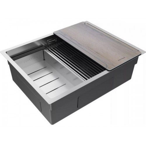 Мойка Paulmark Next-multi sink 58 uni PM785845-BS из брашированной стали - качество и стиль для вашей кухни