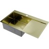Мойка Omoikiri Akisame 86-L Side-LG из нержавеющей стали с отделкой светлое золото (4997045) - Элегантность и функциональность для вашей кухни