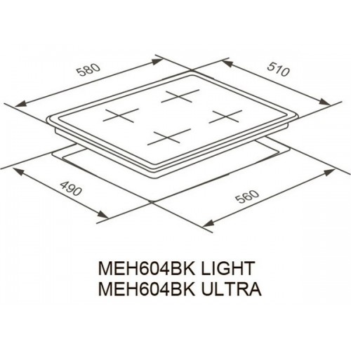 Варочная панель MEFERI MEH604BK LIGHT электрическая