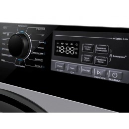 Стиральная машина MAUNFELD MFWM1410STSL03, 10 кг, 1400 об/мин, A+++, серебристая, фронтальная, электронное управление, инверторный мотор, 16 режимов, защита от детей, паровая обработка, SKU 33335.
