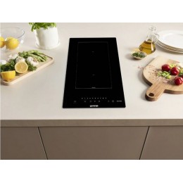 Варочная панель Gorenje GI3202BSCE 29 см, индукционная, черная, 2 конфорки, 3500 Вт, таймер, блокировка от детей, SKU 35836.