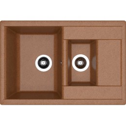 Мойка Dr.Gans АСТРА 760К терракота, 2 чаши, мрамор, SKU 21039