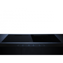 Варочная панель Kuppersbusch KMI 12850.0 SR-S Black Chrome 32939, индукционная, 5 зон, 7400 Вт, с вытяжкой.