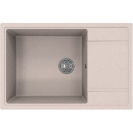 Мойка Florentina Липси 780XL песочный, 1 чаша, кварц, крыло, перелив, SKU 26739
