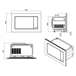 СВЧ-печь Kuppersberg HMW 622 B 60 см, черная, 20 л, 700 Вт, гриль 800 Вт, SKU 33640