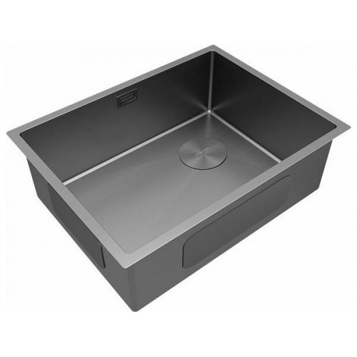 Мойка Paulmark Next-skew 58 uni PM885844-MG - матовый серый цвет, стильный и функциональный выбор для вашей кухни