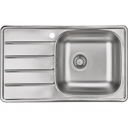 Мойка Ukinox Гранд GRM780.480 -GT6K 1R, нерж. сталь, 400x400 мм, врезная, 0,6 мм, 3 ½
