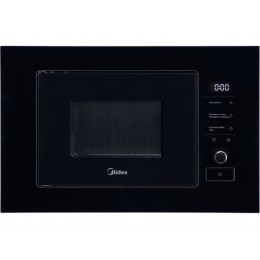 СВЧ-печь Midea MI92170GB 60 см, черная, 17 л, 800 Вт, сенсорное управление, 8 программ, нержавеющая сталь, LED подсветка, SKU 27446.