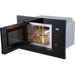 СВЧ-печь Midea MI92170GB 60 см, черная, 17 л, 800 Вт, сенсорное управление, 8 программ, нержавеющая сталь, LED подсветка, SKU 27446.