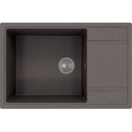 Мойка Florentina Липси 780XL черный, SKU 26749, кварц, 1 чаша, с крылом, перелив.