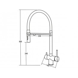 Смеситель Arona ARM 309 BLACK черный
