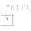 Мойка Ukinox Лофт LOV500.500-GT10P 0CW 01 - Чёрный, Ролл-Мат, Дозатор и Выпуск