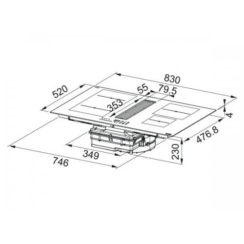 Варочная панель Franke FMA 8381R HI с вытяжкой - индукционная, 340.0705.337