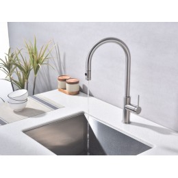 Смеситель Paulmark Galant Ga213077-BS, латунь, 180° поворот, высота 477 мм, SKU 26759