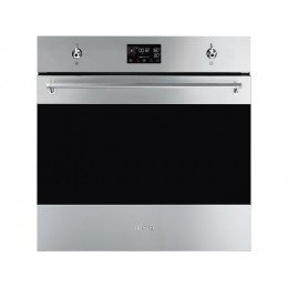 Духовой шкаф SMEG SO6302S3PX 60 см, 67 л, пар, нерж. сталь, черное стекло, таймер, 12 функций, AirFry, BBQ